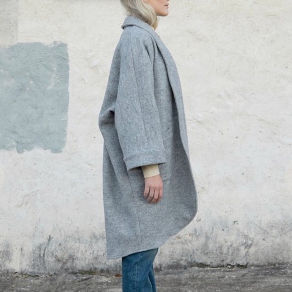 ESBY CORA DUSTER IN HARBOR GREY WOOL XS/S - Picture 4 of 5